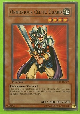 Yu-Gi-Oh! TCG Obnoxious Celtic Guard Structure Deck SD5-EN007 1st Ed Common HP-image