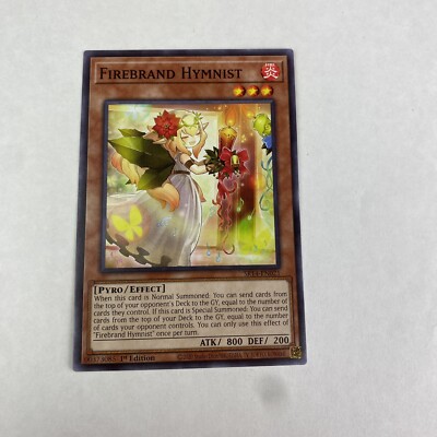 yugioh Firebrand Hymnist SR14-EN021 Fire Kings Structure Deck 1st Edition Common-image