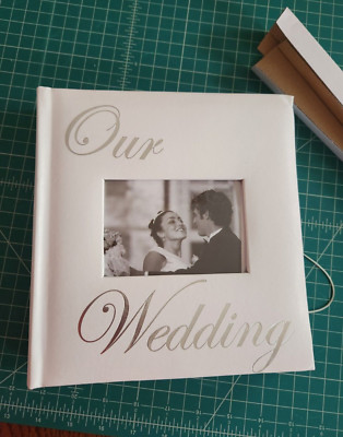NEW Our Wedding Malden 2-Up Faux Leather Book-Bound Album (Holds 160 4x6 Photos)-image