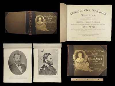 1894 Civil War Photographs Ulysses S Grant Album ANTIETAM Fairfax Abe Lincoln-image
