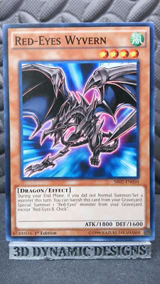 | Yugioh Red-Eyes Wyvern SR02-EN010 1st Edition  Structure Deck NM- 🔥 |-image