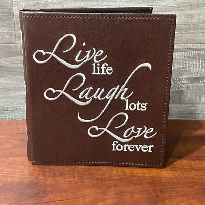 Photo Album 4x6 Live Laugh Love  Holds 180 Photos NWOT-image