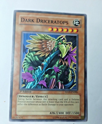 YuGiOh Dark Driceratops Structure Deck SD09-EN006 1st Edition - Uncirculated NOS-image