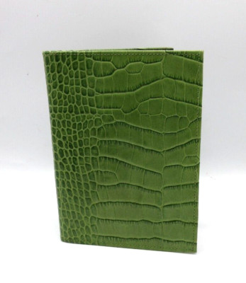 Graphic Image Photo Album Leather Cover Crocodile 5x7 Holds 4x6 Prints Green-image