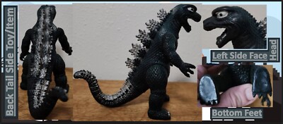 Vintage Godzilla Dinosaur 6 in Plastic Vinyl Figure Toy-image