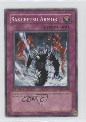 2009 Yu-Gi-Oh! Warriors' Strike Structure Deck 1st Edition Sakuretsu Armor 0ms5-image