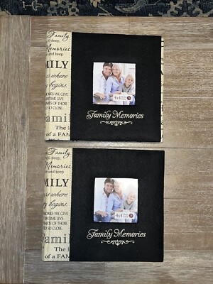 NWT (2) NVGA Black/Khaki 160 Picture Family Memories Sueded Photo Album-image