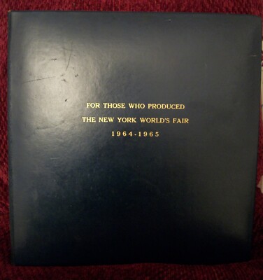 1964 New York Worlds Fair MAKE OFFER on RARE Producers Leather Bound Album-image