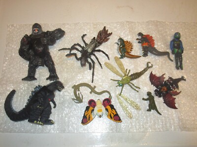 Bandai 02 GODZILLA PACK OF DESTRUCTION FIGURE LOT Mothra Gigan Tiamat King Kong-image