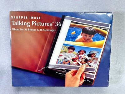 Sharper Image Talking Pictures 36 Pictures / Messages Album NEW OPEN BOX-image
