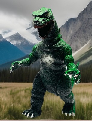 Vintage Godzilla Figure 1985 Imperial Toho Monster-image