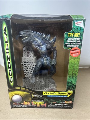 Vintage Godzilla Coin Bank Electronic Attack Figure Toho Trendmasters 1998 WORKS-image