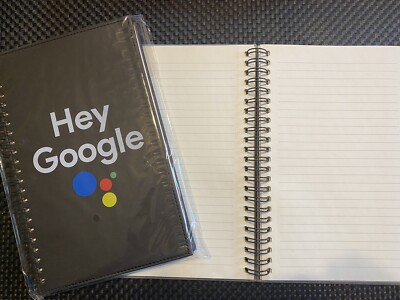 Hey Google Leather spiral-bound writing journal notebook-image