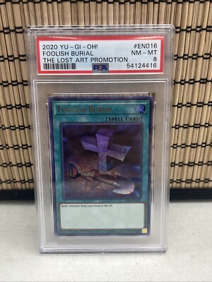 PSA 8 Foolish Burial Ultra Rare The Lost Art Promotion #EN016 Yu-Gi-Oh!-image