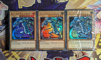 Yu-Gi-Oh Saga Of Blue-Eyes White Dragon Structure Deck Sealed x 3 Playset No Box-image