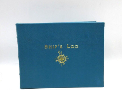 Ship's Log Leather Bound Hardcover Graphic Image Gift Box NEW-image