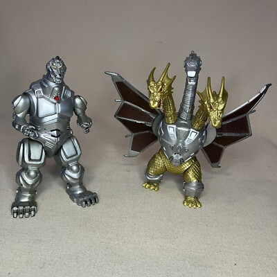 1994 Toho Mecha Godzilla & Mecha King Ghidorah 5” Figure Trendmasters *Read*-image