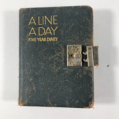 1940's WWII Era A Line A Day Five Year Diary Every Day Travels With Lady Friend-image