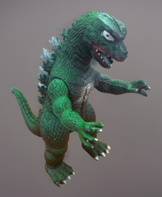 Vtg 80s Toho Imperial Godzilla Poseable Action Figure 1985 Hong Kong 6”-image