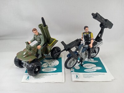 GODZILLA Action Figure Lot NICK w/ ATV & ANIMAL w/ Motorcycle Trendmasters 1998-image