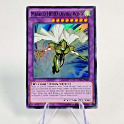 YuGiOh! Masked HERO Divine Wind (SDHS-EN043) Super Rare (NEAR MINT)-image