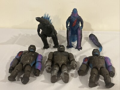 Lot Of 5 Playmates King Kong & Godzilla Figures-image