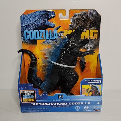 GODZILLA vs KONG Battle Damaged SUPERCHARGED Godzilla w/ Fighter Jet NEW-image