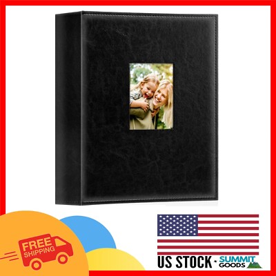Elegant Leather Photo Album for 400 Vertical 4x6 Pictures - Keep Memories Safe-image