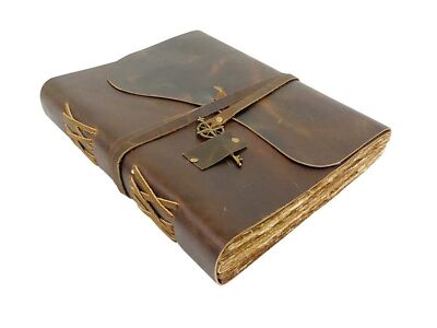 Wanderings Large Vintage Leather Journal - 8.5x11