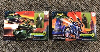 1998 Godzilla Twin Firing Battle Blaster & Rapid Attack Battle Bike Godzilla Toy-image