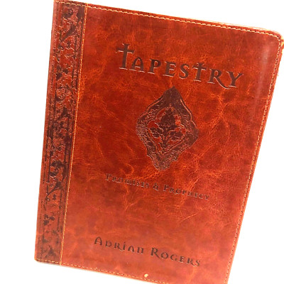 Adrian Rogers 2010 TAPESTRY Promises & Prophecy Leather Bound Journal NEW w/Flaw-image