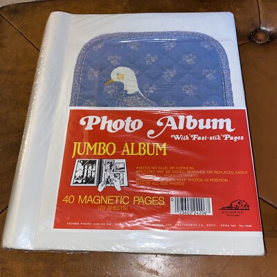 Photo Album 40 “Fast-Stick” Magnetic Pages Pioneer Vintage Country Duck New EE-image