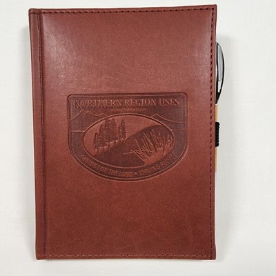 USFS Northern Region Leather Bound Writing Journal Books Notebook 7x5