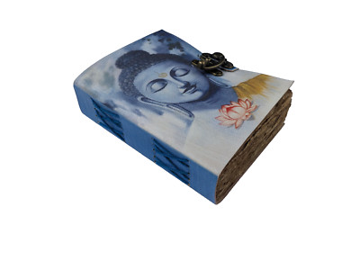 Vintage Leather bound Journal Antique Handmade Paper Notebook Diary Sketchbook-image