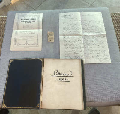 Austrian Hungarian Lotte Neuman Wien Budapest Handwritten Diary 1927 up leather-image