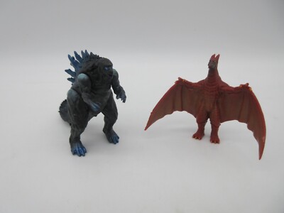 Lot of 2 Figures BLUE GODZILLA & RODAN Mini Figures ~2.25