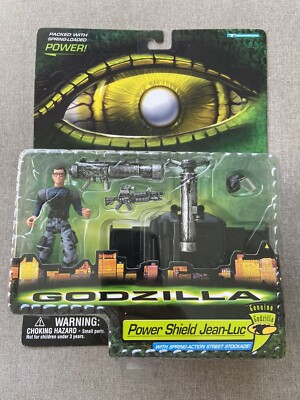 Godzilla Power Shield Jean-Luc Action Figure Vintage 1998 Trendmasters Sealed -image