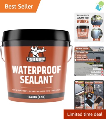 1 Gallon Waterproof Sealant - Multi-Surface Leak Repair for Indoor & Outdoor-image