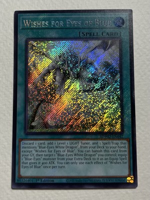 Wishes for Eyes of Blue (SR) SDWD-EN042 Blue-Eyes White Destiny 1st Edition-image