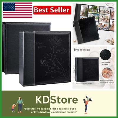 Luxury Leather Photo Album for 1000 4x6 Photos - Vertical & Horizontal Display-image