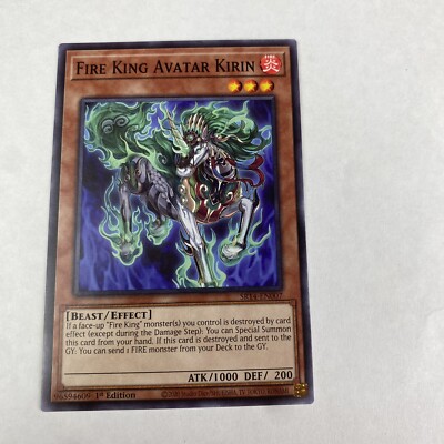 yugioh Fire King Avatar Kirin SR14-EN007 Fire Kings Structure Deck 1st Edition-image