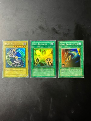 Yugioh FADED Dark Magician SDY-006 Structure Deck Yugi Lp Full Holo Set-image