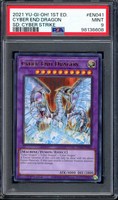 2021 Yu-Gi-Oh! Structure Deck Cyber Strike 1st Edition Cyber End Dragon PSA 9 MT-image