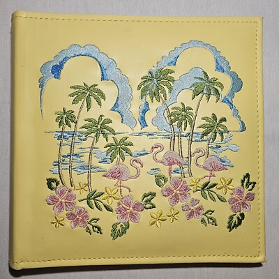Tropical Embroidered Photo Album-Holds 200 Photos+Descriptions New-Sheffield-image