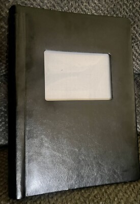 Photo Album 50 page holds 300 4x6 Black Leather front cover w/ Photo Frame-image
