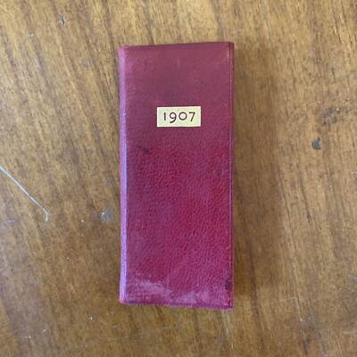 Miniature Calendar and Stamp Case for the year 1907 Leather-image