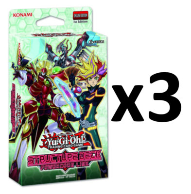 Yugioh TCG Powercode Link 1st Edition Structure Deck 3x Lot (3 Decks) SEALED!-image