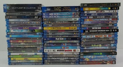 Blu-ray 3D Wholesale Lot – Pick & Choose – All Brand New – Kids/Action/Horror +-image