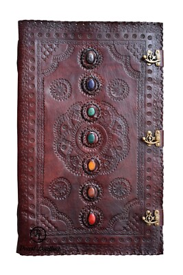 Large leather journal Notebook Diary Blank Pages Personal Bound journals 22x14-image