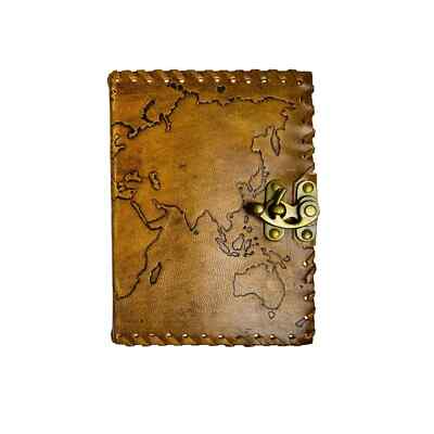 Vintage Leather bound Journal Antique Handmade Paper Notebook Diary Sketchbook-image